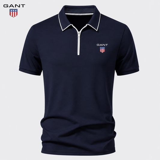 GANT™ Sommar Pikétröja med Dragkedja