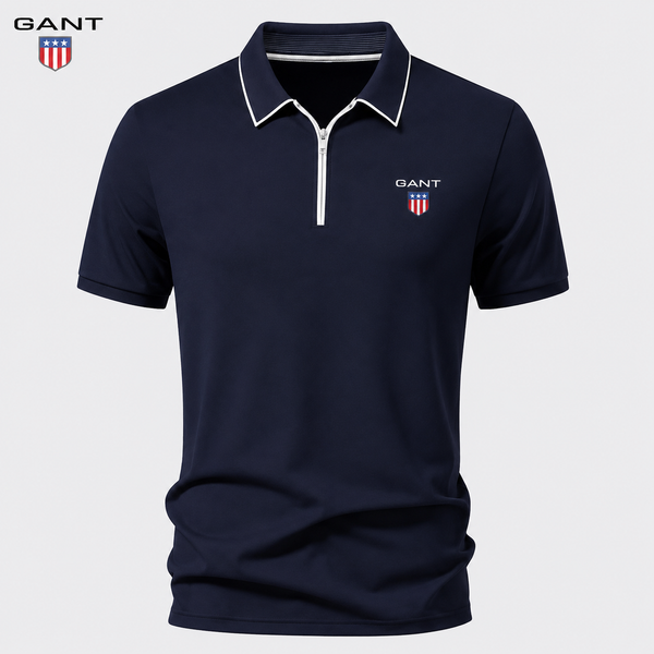 GANT™ Sommar Pikétröja med Dragkedja